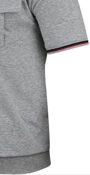 Polo Shirts Herren Kurzarm, Blousonshirts, Gestreifte Polohemden mit Brusttasche aus Baumwoll-Mix (M bis 3XL)