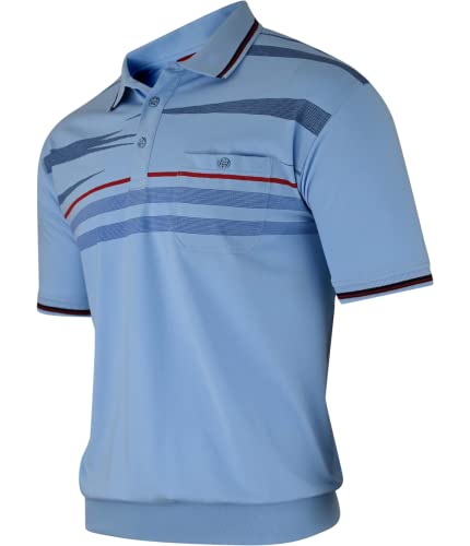 Soltice Herren Poloshirts Kurzarm, Gestreift mit Brusttasche, Polohemden, Blousonshirts aus Baumwoll-Mix (M bis 3XL)