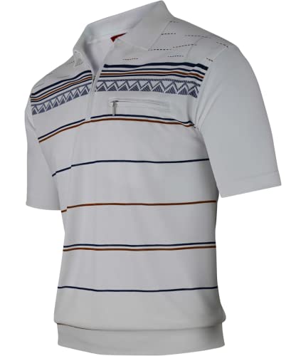 Soltice Poloshirts Herren Kurzarm, Gestreifte Polohemden mit Brusttasche, Blousonshirts aus Baumwoll-Mix (M bis 3XL)