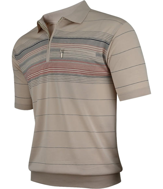Soltice Herren Poloshirts Kurzarm, Gestreift mit Brusttasche, Polohemden, Blousonshirts aus Baumwoll-Mix (M bis 3XL)