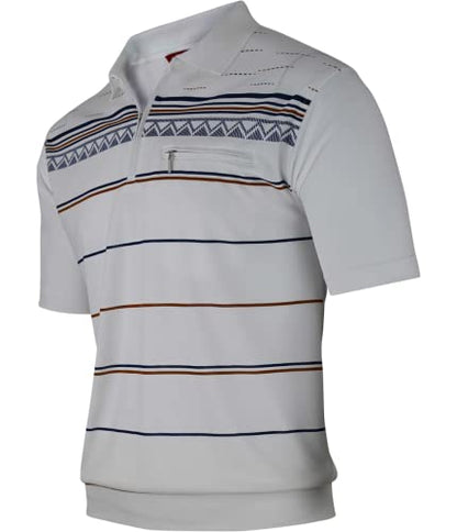 Soltice Poloshirts Herren Kurzarm, Gestreifte Polohemden mit Brusttasche, Blousonshirts aus Baumwoll-Mix (M bis 3XL)